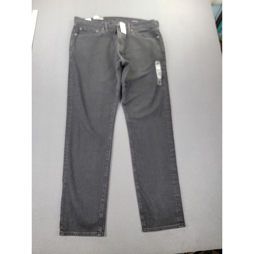 GAP Jeans Mens 36x32‎ Black Wash Slim Straight Stretch Denim 5-Pocket Zip Fly
